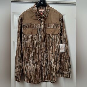 REALTREE LEGACY M123 MEN'S CAMO COTTON BUTTON DOWN LONG SLEEVE SHIRT SIZE XL NWT